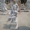 Popular Designs carved white marble little boy angel statue