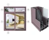 Powder coating anodized aluminum profile sliding windows
