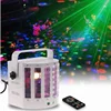 LED Laser flash disco double butterfly light Mini derby Club Party led effect DMX512 Stage Lamp DJ Equipments KTV disco lights