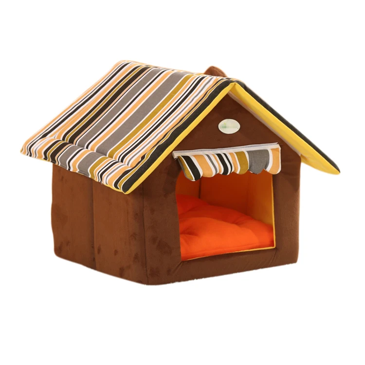 Dog Houses For Dogs Soft Bed Portable Indoor Stuffed Animal Pet House ...