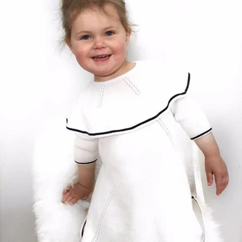 white sweater dress for baby girl