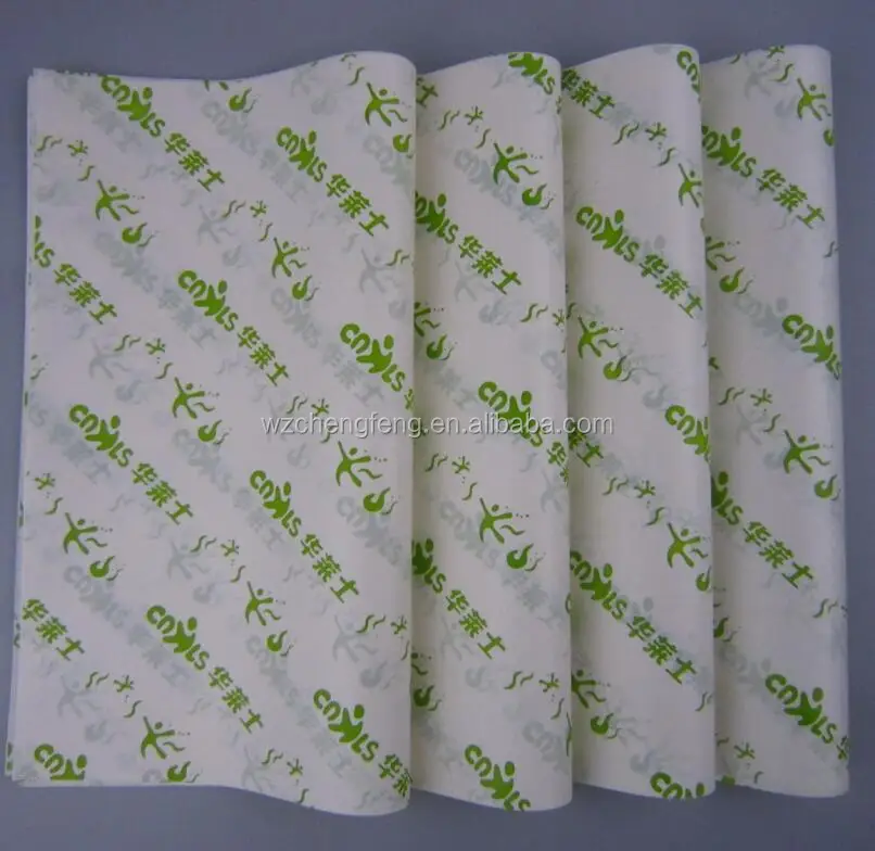 
food grade cheap food burger sandwich wrapping paper with one color printed 