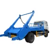 Dongfeng 6 wheeler 4*2 outdoor metal rubbish hydraulic skip loader unit swing arm loader skip truck