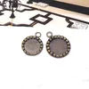 10mm 12mm Bronze Plated Curled Edge Round Charm Cameo Cabochon Base Setting Blank Pendant Tray