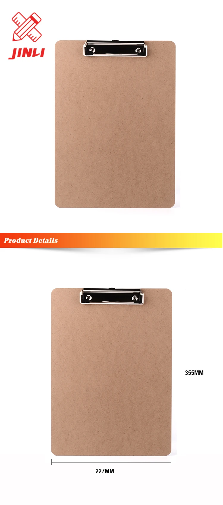 Wooden clipboard