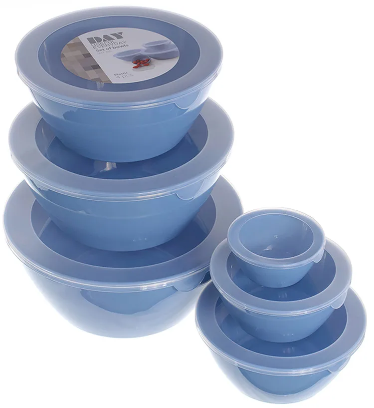 Different Size Bpa Free Plastic Colorful Bowl Set Made In Guangdong