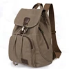 Promotion canvas 5 colors plain bag school backpack For Student And College