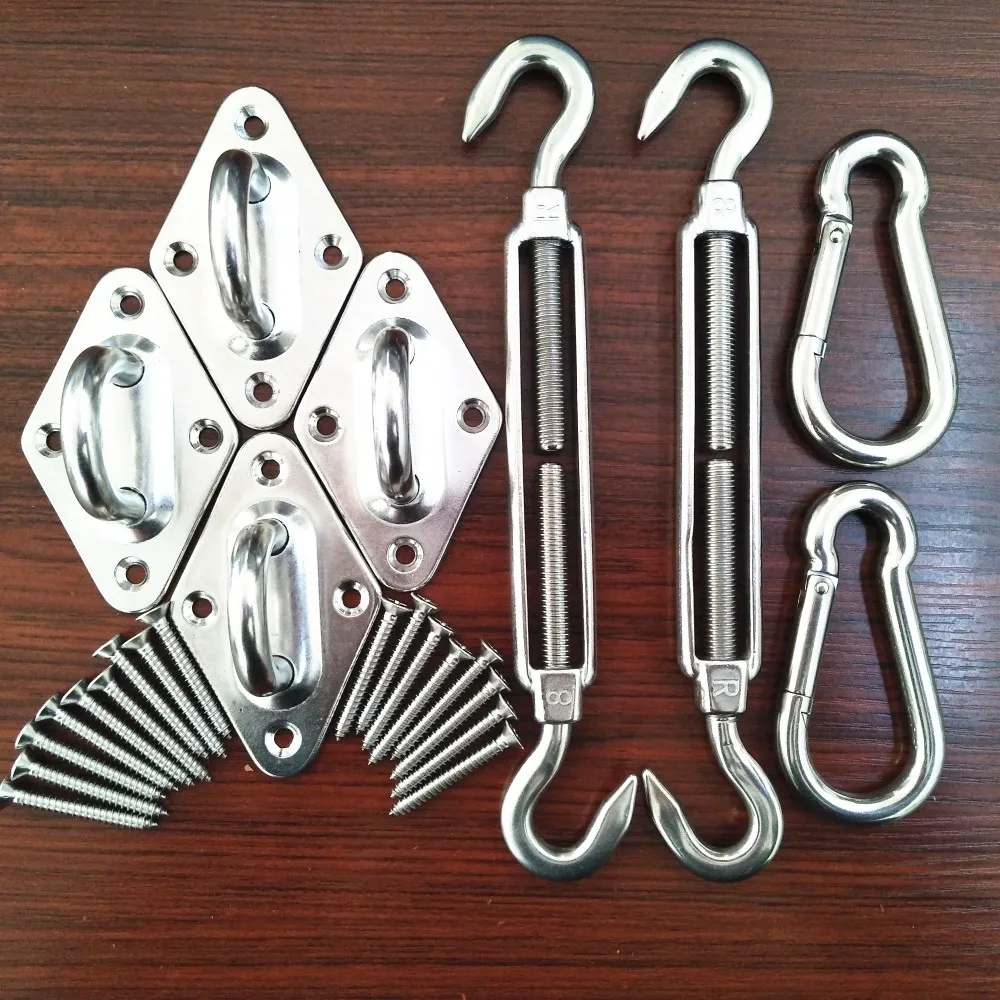 Hardware Kit Stainless Steel Accessary Includes Turnbuckles Pad Eyes