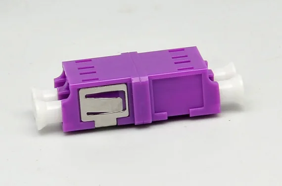 LC adapter, Reduced flange, purple