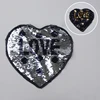 Appliques LOVE patch sequin material glitter patch for garment