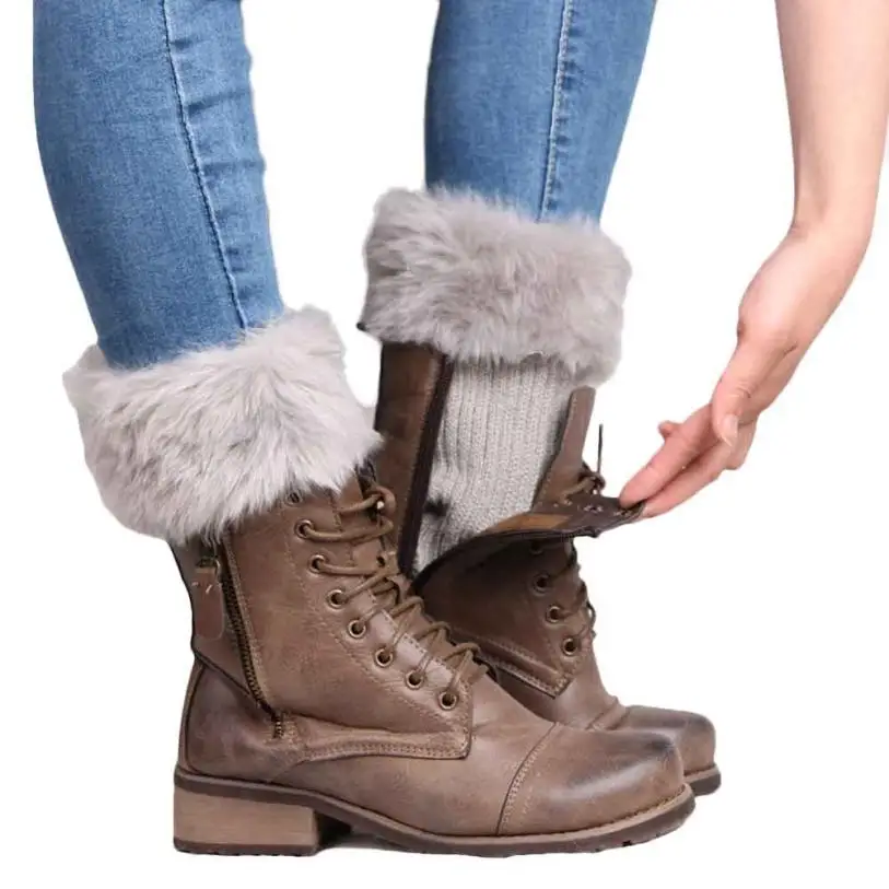 

Various Colors Crocheted Boot Cuffs Short Wool Shoe Cover Fur boot Cuffs Knit Leg Warmer Boot Socks For Ladies Women, N/a