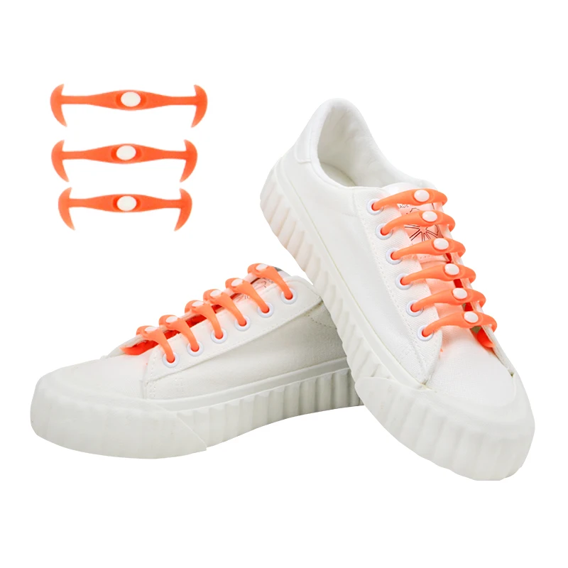 

Shoes Parts Flat Elastic Laces OEM colors lazy elastic no tie shoelaces rainbow shoelaces