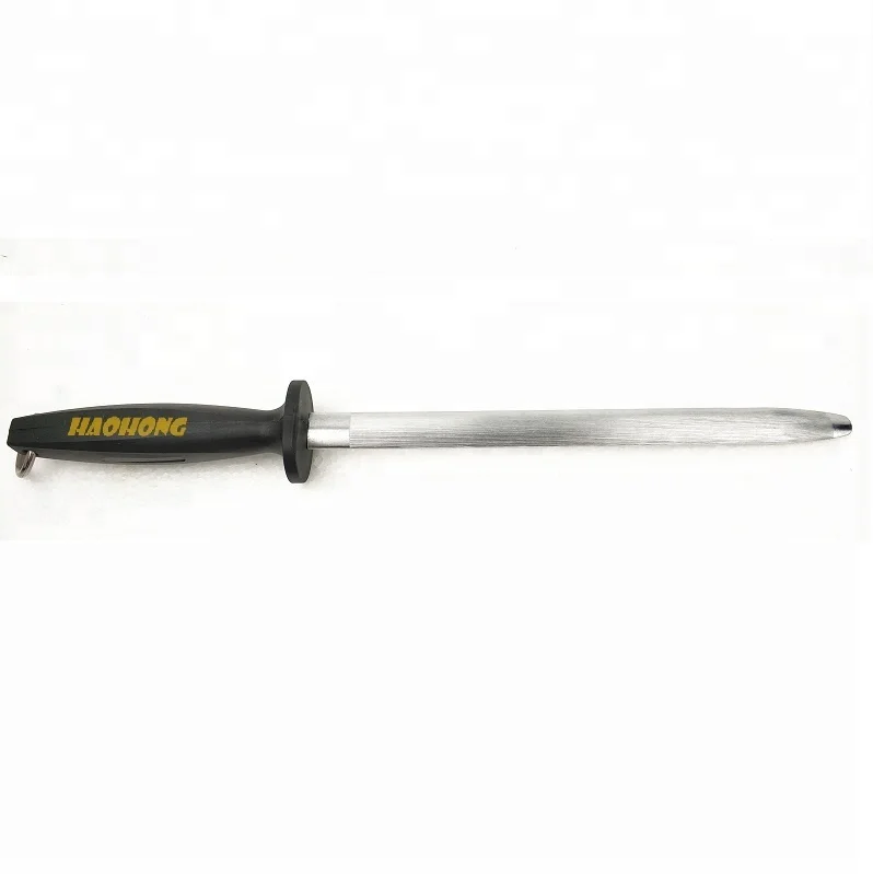 

Oval Chromed Sharpening Steel, Silver + black