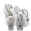 Custom Fashion PU Leather Necklace Pendant Stand Jewelry Display For Bust Shop Showcase