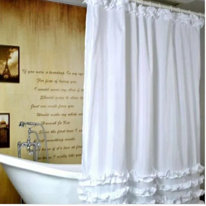 Hafei luxury lace shower curtain set for bathroom