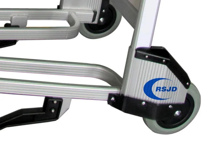 
3 wheels aluminum airport trolley 