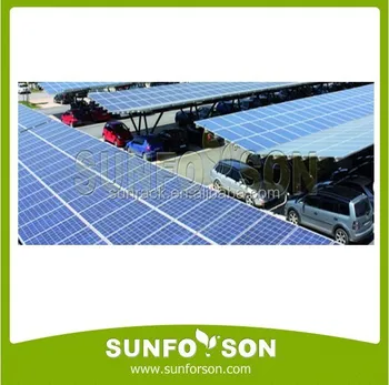 Double Row Solar Panel Aluminum Carport Structure Pv Mounting