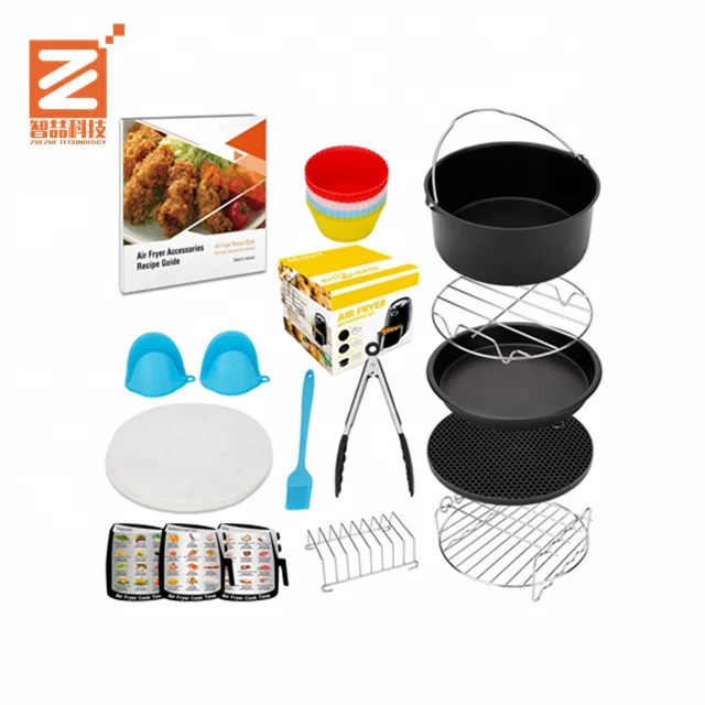 
Air Fryer Accessories 15pcs for Growise Phillips Cozyna Fit all 3.7QT 5.3QT 5.8QT Air Fryer Accessory Deep Fryer 7inch Accessory 