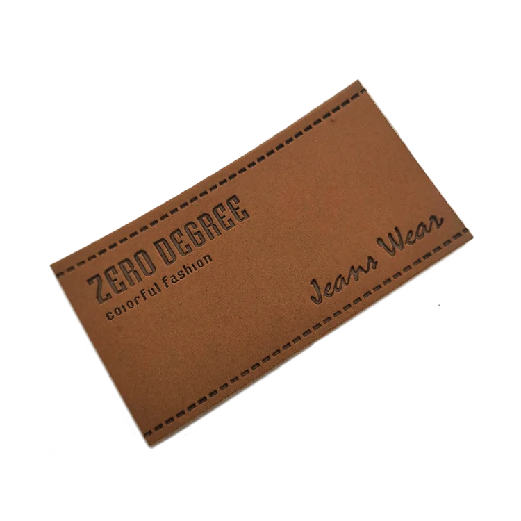 Vintage style custom design sewing label jeans pu leather patch for jackets/clothing