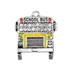 School Class Anniversary Gift Jewelry Accessories Fashion Crystal School Bus Charms & Pendants