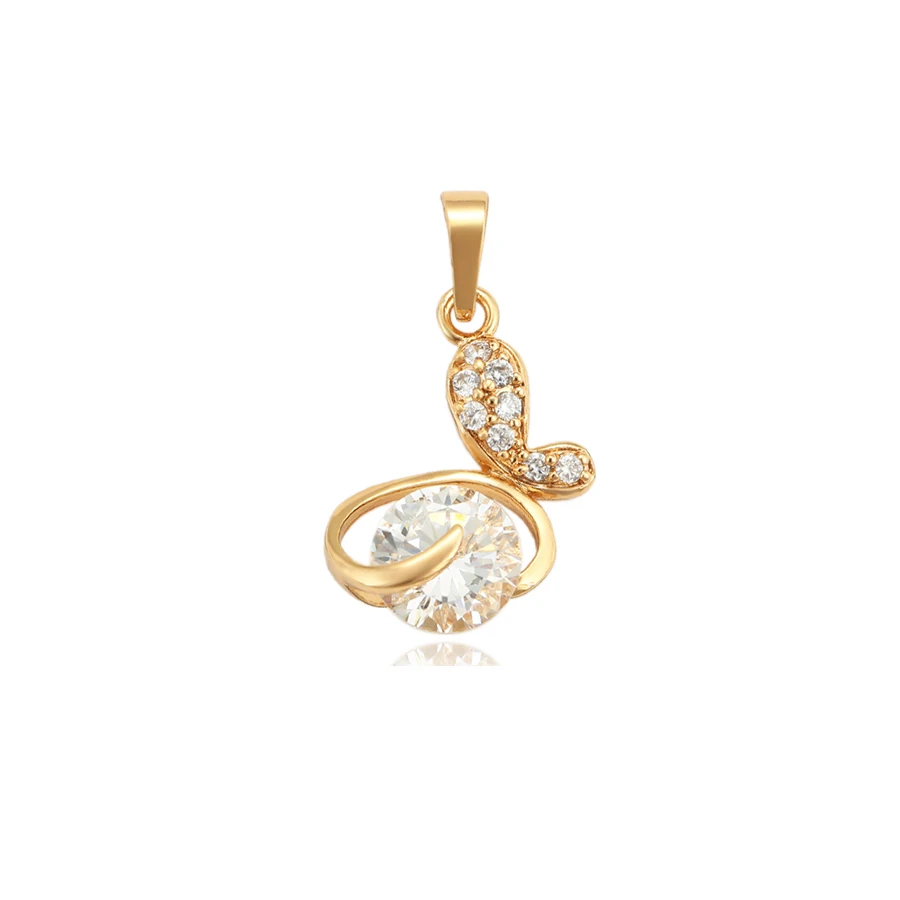 

33836 xuping 18k gold plated unique design temperamental butterfly crystal pendant