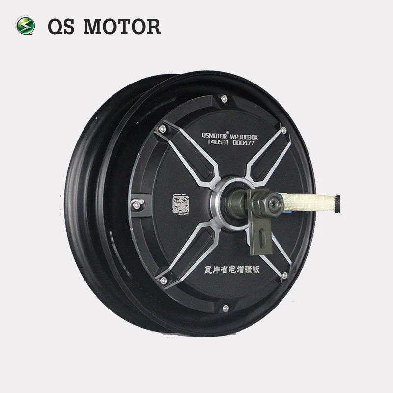 

Powerful motor QS 10inch 3000W 205 50H 72V E-Scooter Extra/V3 Type electric in wheel Hub Motor, Black