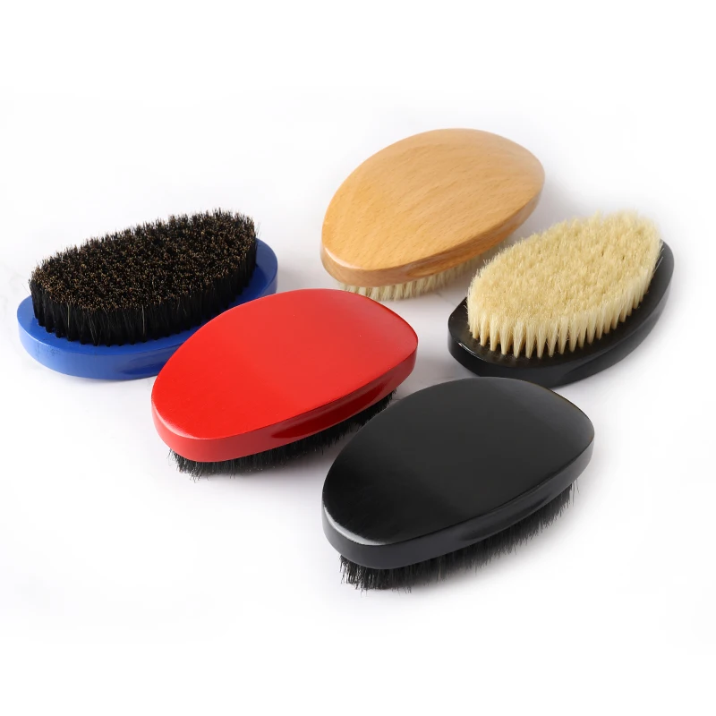 

Men Hair Brush 100% Natural Black Boar Bristle Brush 360 Wave Brush