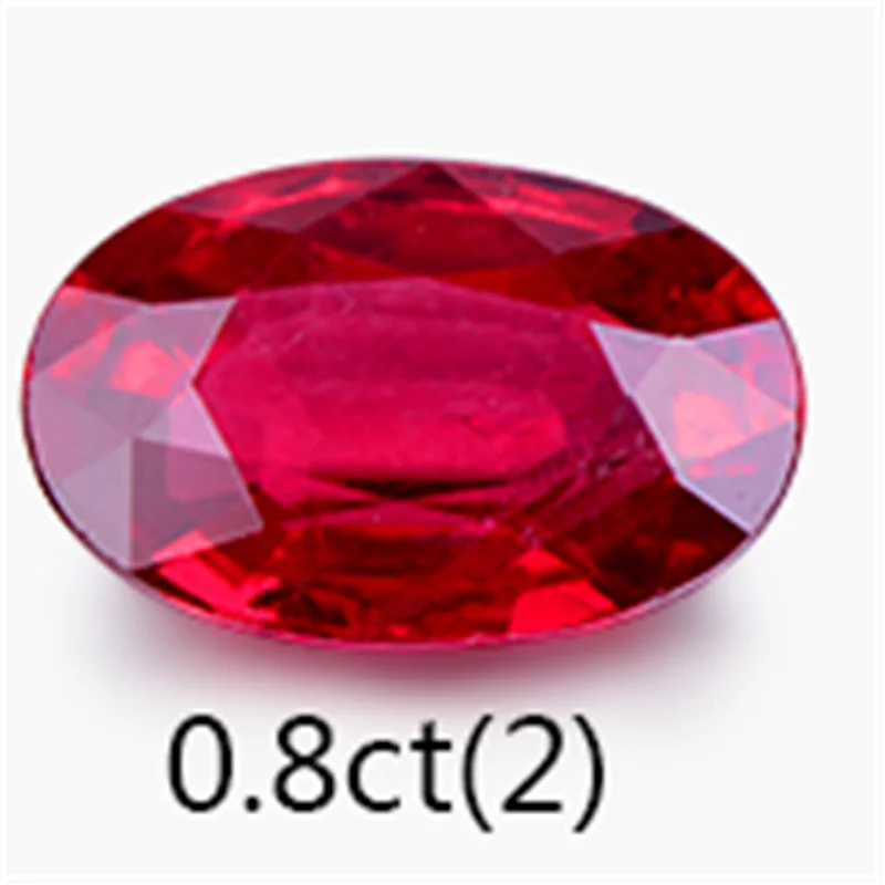 wholesale oval 0.8ct red natur