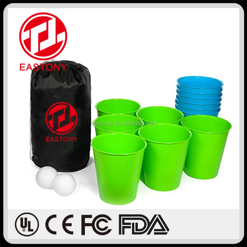 Eastony Yard Pong Buckets And Ball Set,Giant Ping Beach Game Buy Bearpong Balls,Giant Ping