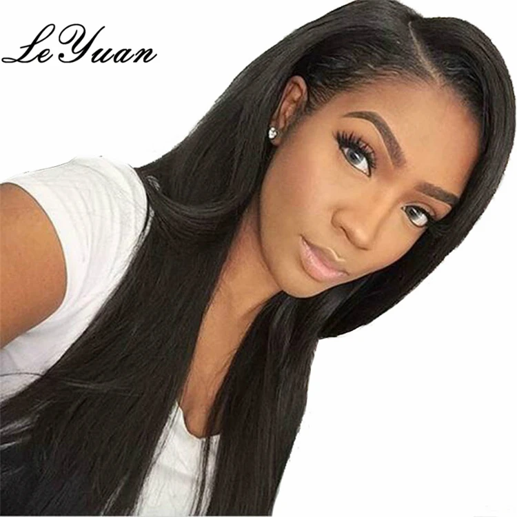 

20 inches 30 inches human hair cheap virgin unprocessed aliexpress 130% density natural hairline braided brazilian full lace wig, Natural black