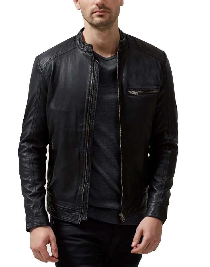 Zafy Leather Mens Lambskin Leather Jacket
