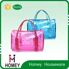 New hot 2015 saco de praia ver&atilde;o saco de gel&eacute;ia transparente bolsa das mulheres gigantes