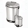 BX Group new design recycling plastic waste bin / stainless steel oval garbage can