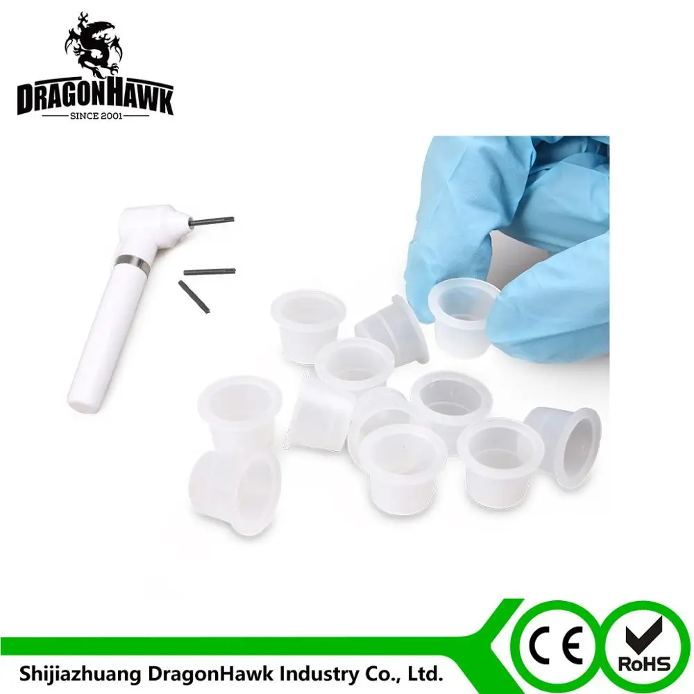 

Free Shipping 500units Tattoo Ink Cup and One Ink Mixer, White