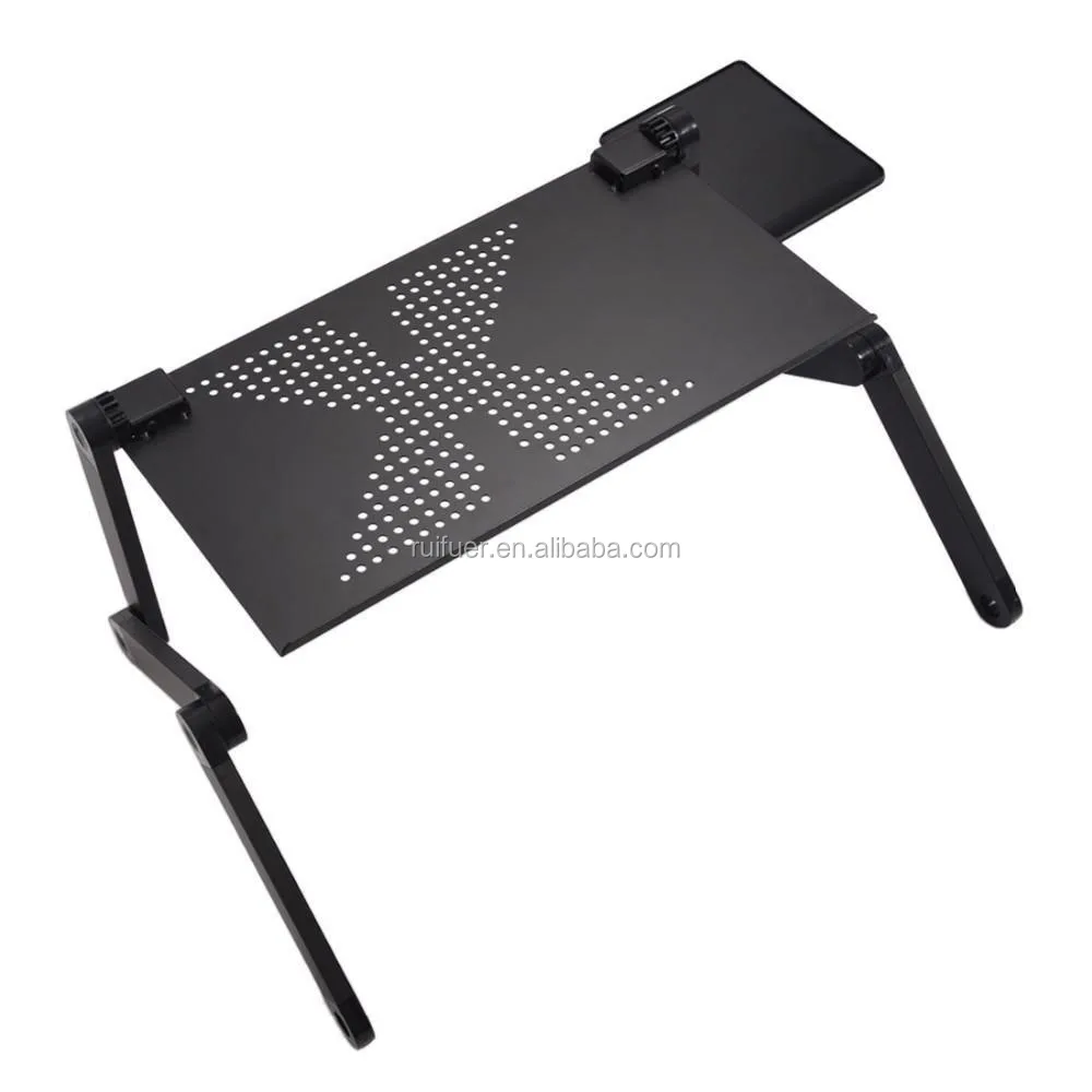 360 Adjust Folding Laptop Desk Computer Table Holes Cooling Notebook ...