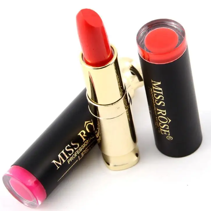 

Freeshipping MISS ROSE 9 color solid colorful matte lipstick waterproof makeup