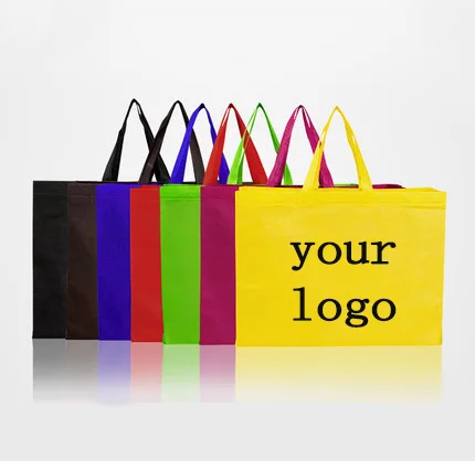
Customized Logo Printed Tote Bag Foldable Reusable Shopping Folding Non Woven Bag With Handle 