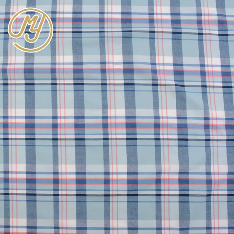 New Fashion Soft Hand Feel Dubai High Quality Stock 100 Cotton Check Shirt Fabric