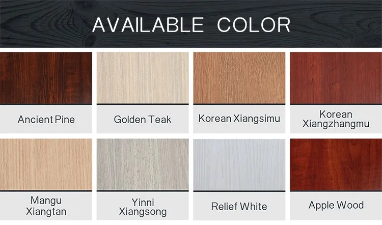 solid mdf pvc door color swatch