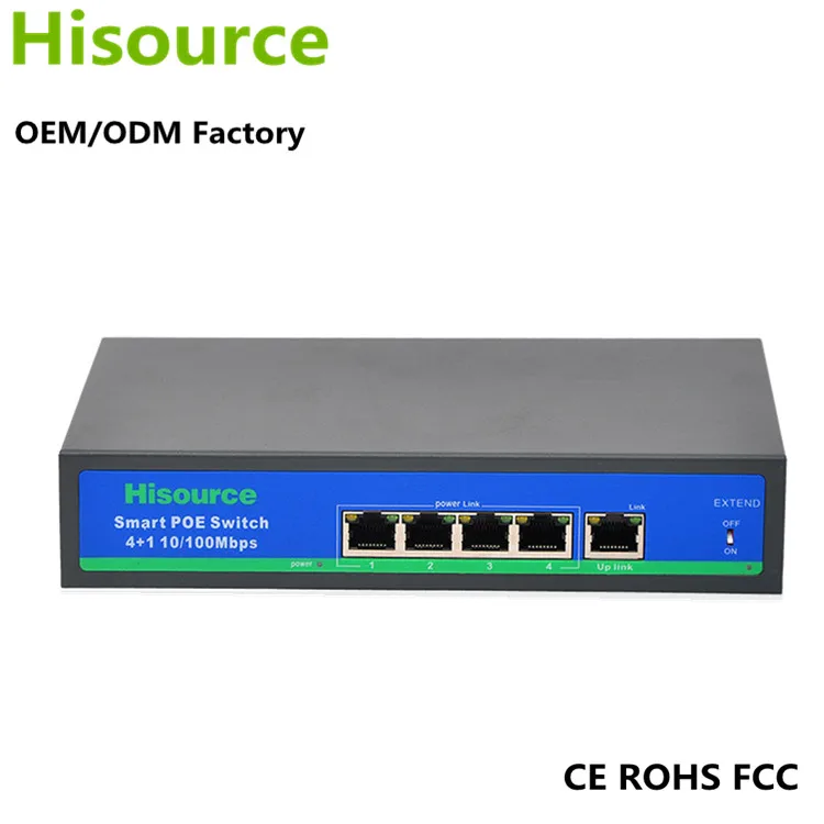 

Customize 78W 4 port 10/100mbps ethernet networking switch poe switch