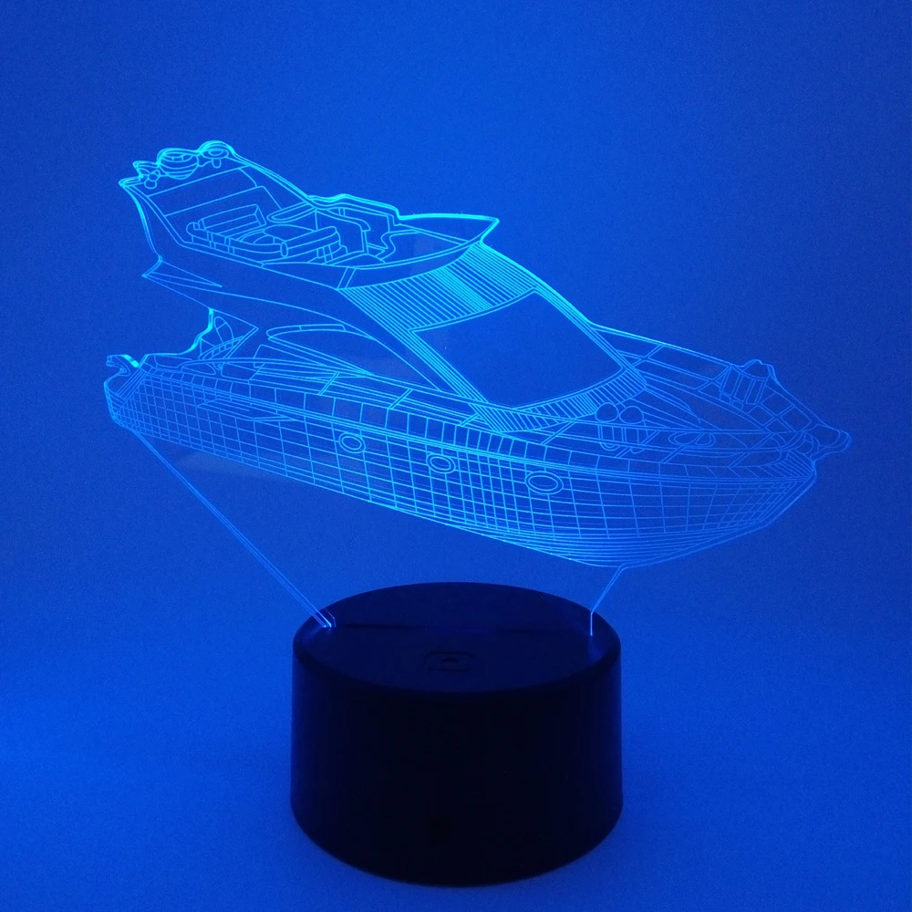Wholesale 3D Lamp Night Light Barge Pattern Customizable Decoration for Entertainment