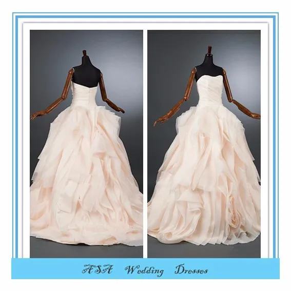 Light Pink Dress Wedding Buying Ruffled Organza Wedding Dress From