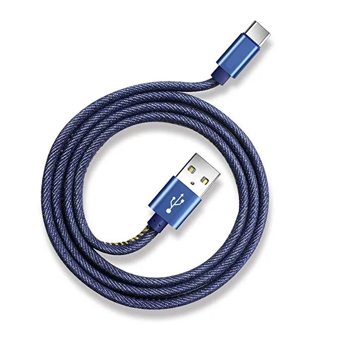 

Products supply Micro USB 3.0 Cable 2.4A Fast Charging Cowboy Denim Jean braided Cable High Speed Quick Charge Data Cable, Red;black;etc