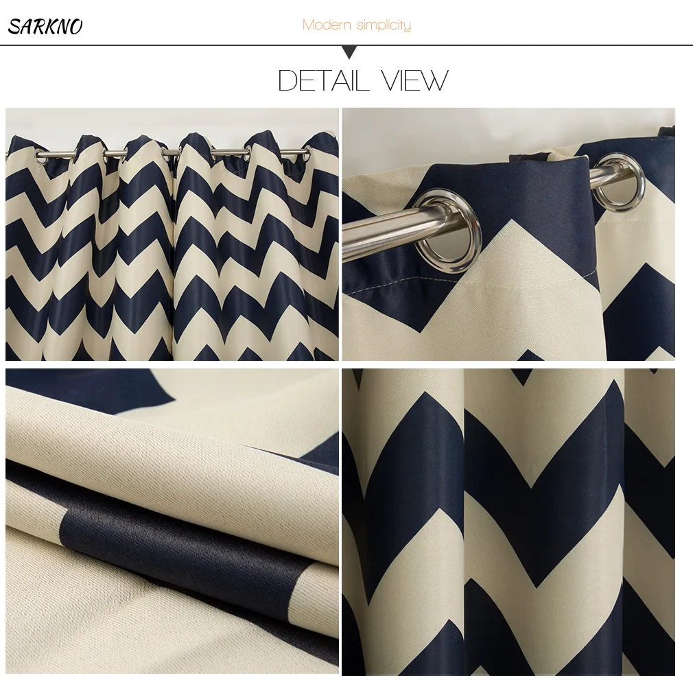 2018 New fashion desgin  striped blackout curtain ready made
