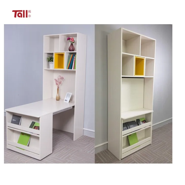 Modern Folding Wood Table Kids Study Table With Bookcase Buy Folding