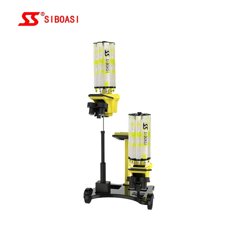 

Wholesale siboasi S8025 badminton shuttlecock machine trainer with black yellow color