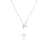 V&V European Style Personalized Box Chain Link Sea life Sea Star with Drop Pearl Adjustable Lady Necklace