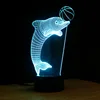 Factory direct wholesale dolphins penalty 3D art lamp colorful Nightlight vision lamp lights 101012