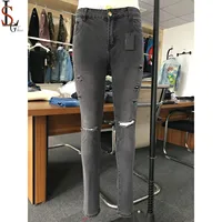 

buy jeans in stock manufacturers china high quality stretchy skinny jeans men grey motorcycle ripped denim slim fit trousers