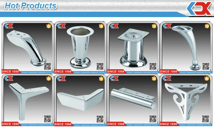 Ножки для стола металлические хромированные изогнутые
